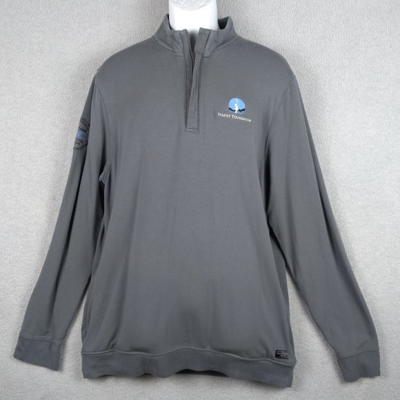 Travis Mathew Newport ¼ Zip Pullover Men’s Large Gray Long Sleeve TM1MU419 Logos - Picture 1 of 16